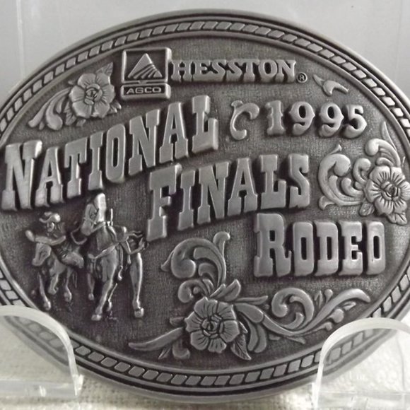 National Finals Rodeo 1995 HESSTON Belt Buckle - Picture 1 of 8